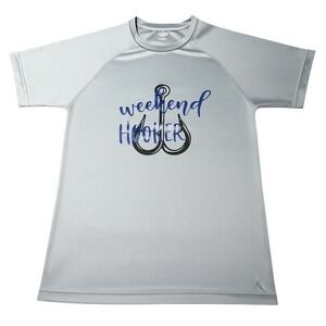 Zone Pro Weekend Hooker Fishing Performance T-Shirt Gray Men's Medium